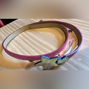 Girls Youth Small Pink & Metallic Star Belt!